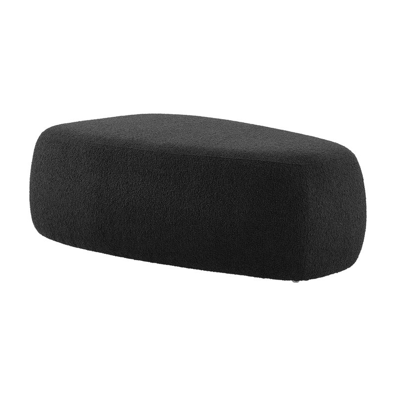 Hexham Carlese Fabric Big Ottoman, Palladian, Black