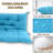 2-3 Seat Swing Replacement Cushion, Outdoor Bench Cushions With Backrest Thicken 4"-1008439796-1008439783