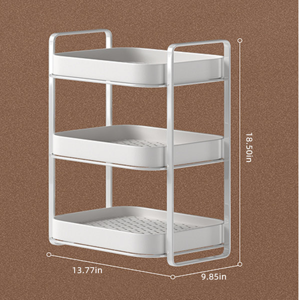 Umber Rea Wood 5 Compartment Makeup Organizer