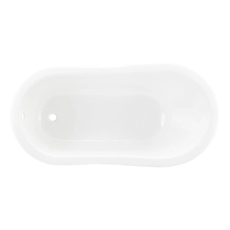 Callaway 61" Clawfoot Soaking Cast Iron Bathtub, White