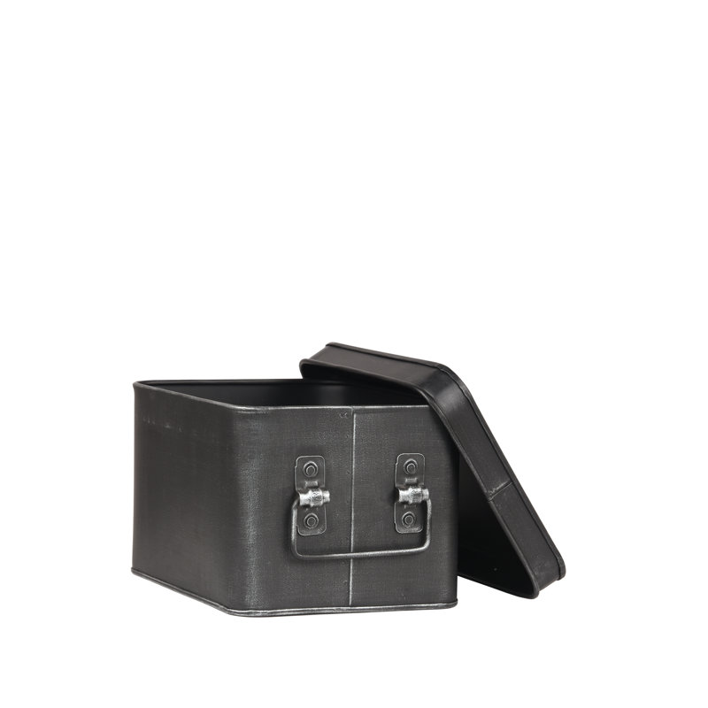 Borough Wharf Box, 18cm H x 35cm W x 27cm D, Antique Black