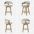 Swivel Linen Upholstered Bar Stools 26" Counter Height-1297837829-1297837828