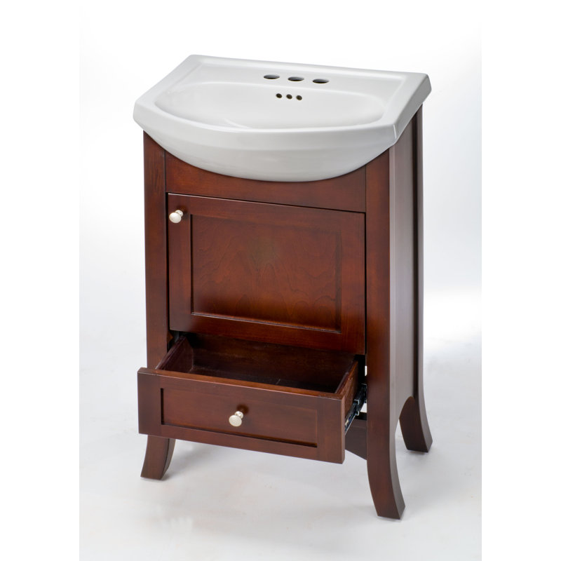 Base de meuble-lavabo simple Petite Empress, 22 po, Cerisier épice