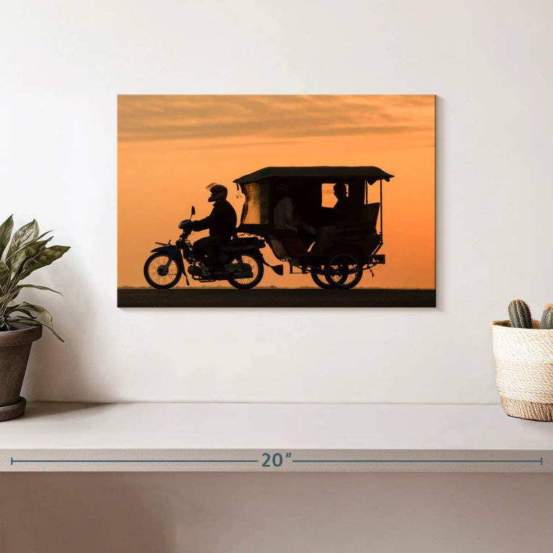 Silhouette de tuk-tuk, H 8 po x l 12 po