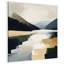 «Mountain Lake Modern Abstract Landscape» par The Creative Bunch Studio, reproduction d'art sur toile encadrée-221418710