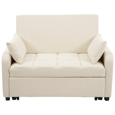 2 Seater Linen Sofa Bed