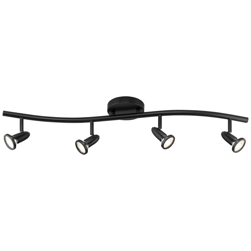 Cobra 33'' Black Metal 4-Light LED Track Lighting Kit