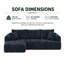 Canapé Boneless, canapé modulaire en L Chenille-129718217-129718218