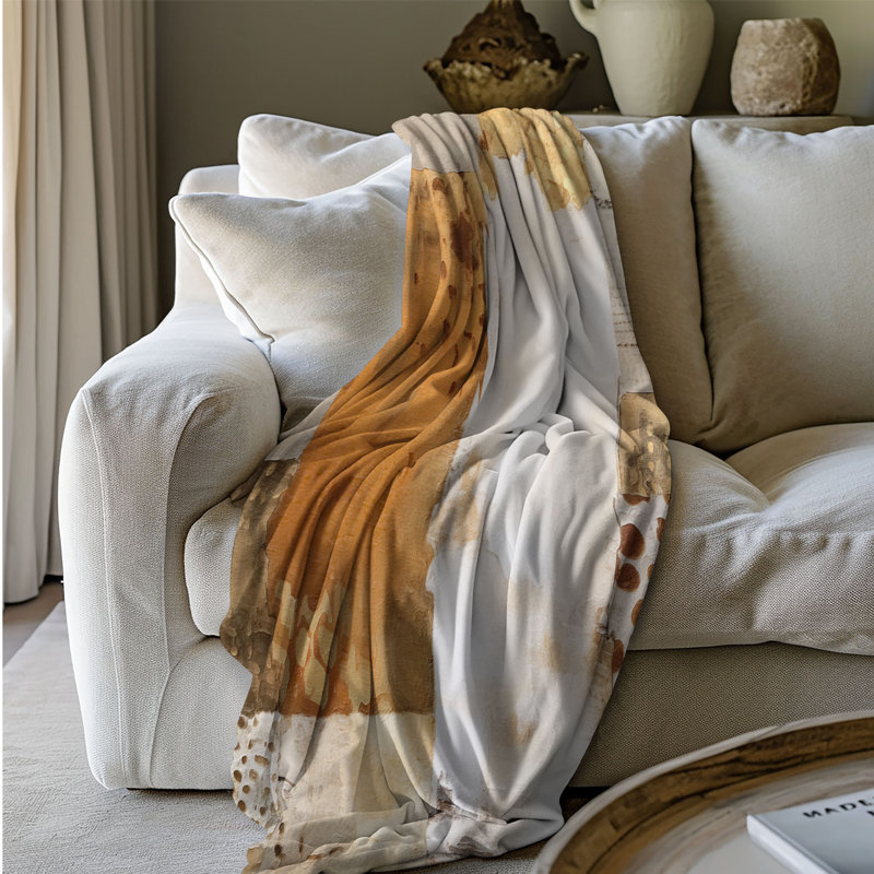 Jeté en sherpa doré de qualité supérieure 1 pièce Gold, L 50 po x L 60 po