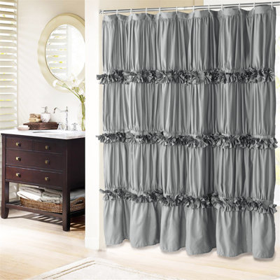 Single Shabby Elegance Ruffle Shower Curtain