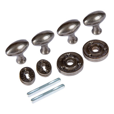 Hammer & Tongs - Oval Rim & Mortice Door Knob - W60mm - Raw