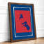 Two Birds in Profile Geometric - Framed Print-2115495196-2115495199