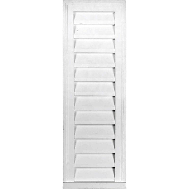 Grille d'aération Urethane Gable, L 12 po x H 35 po, Non fonctionnel
