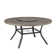Patio Aluminum Round 60" Dining Table With Removable Lazy Susan and Umbrella Hole for 6 Person