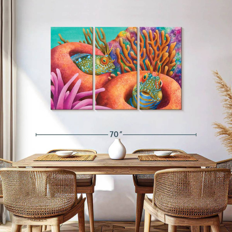 Brampt Seaweed Blennies, 36" H x 57" W