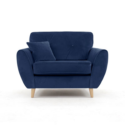 Rafe Scandi Style Velvet Loveseat