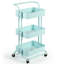 Chariot utilitaire de rangement roulant en métal à 3 niveaux-46773504