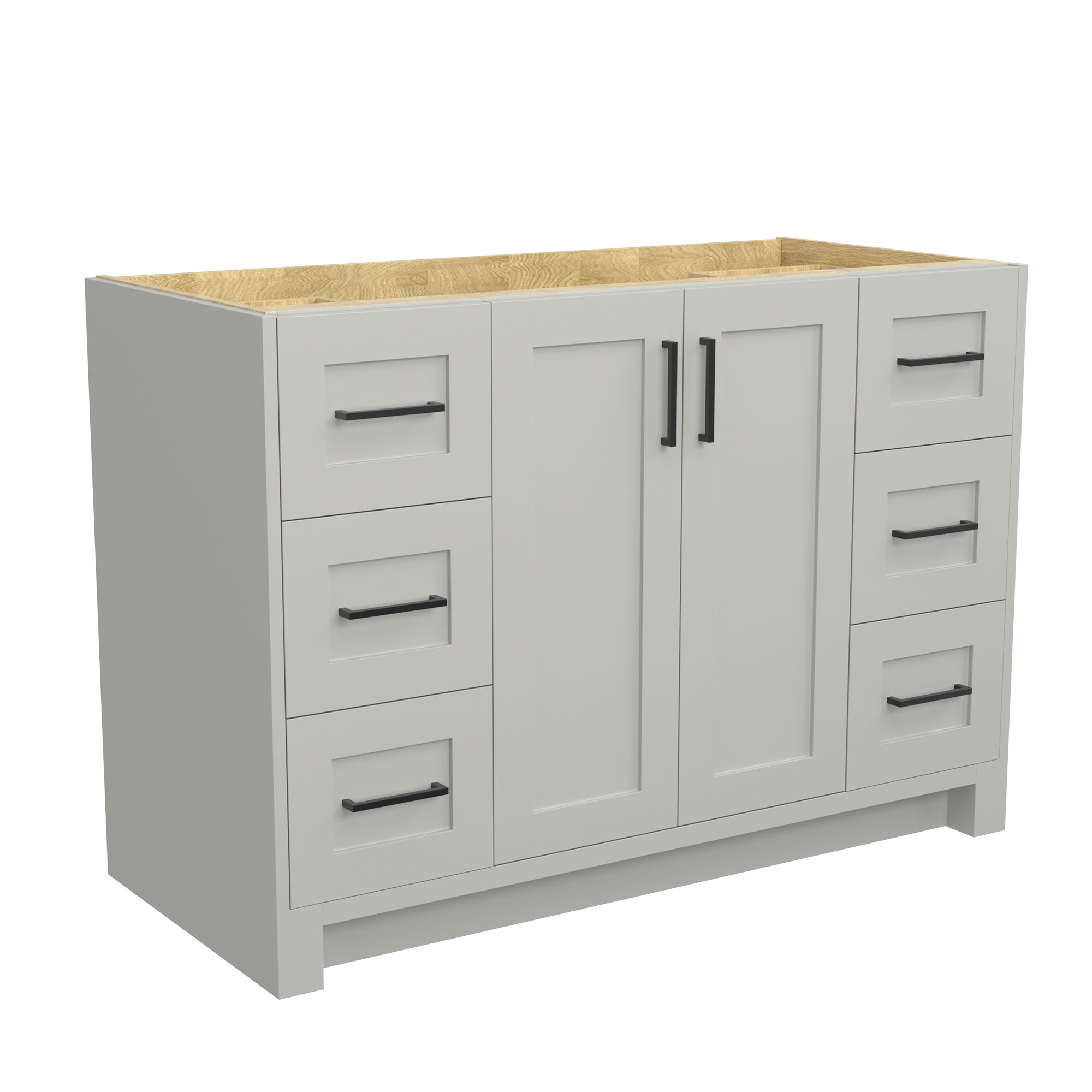 GETPRO 48 Inch Solid Wood Freestanding Bathroom Vanity Cabinet Base