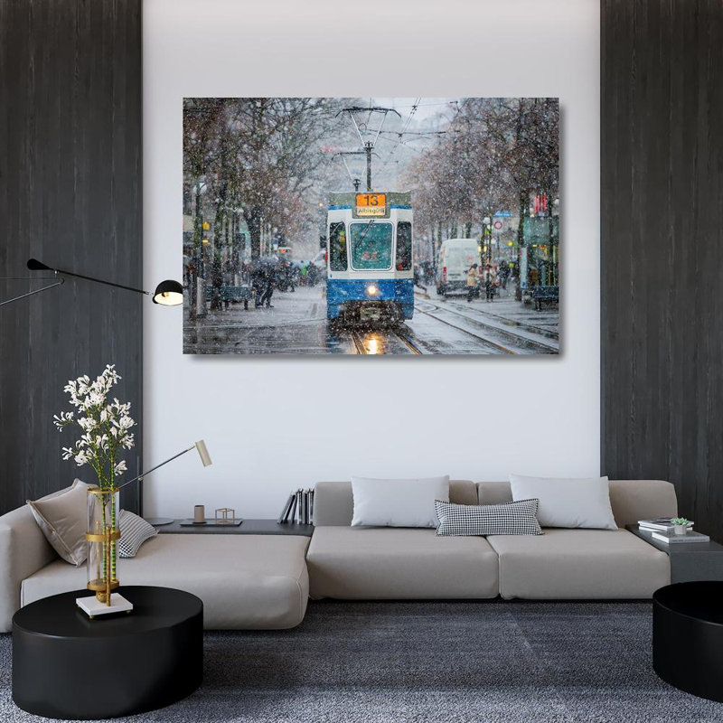 «Lark Manor ™», art graphique tendu sur toile Attabo de la ville d'Azila, H 34 po x l 48 po