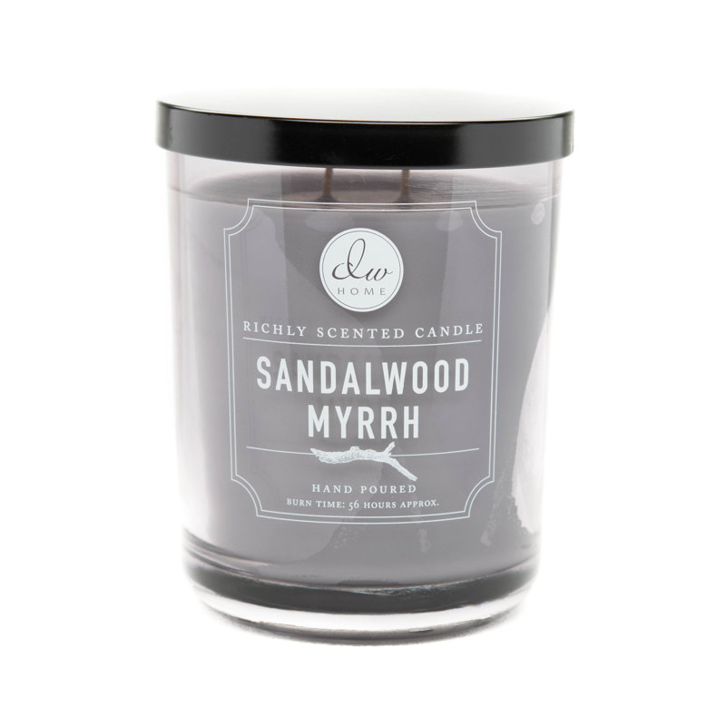 Signature Sandalwood Myrrh Scented Jar Candle, 5.25" H x 4" W x 4" D, 1