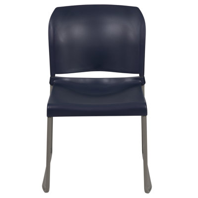 Oliverson 880 lb. Capacity Full Back Contoured Stack Chair with Powder Coated Sled Base