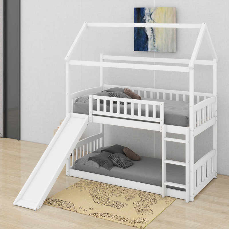 Twin Over Twin Bunk Bed With Slide