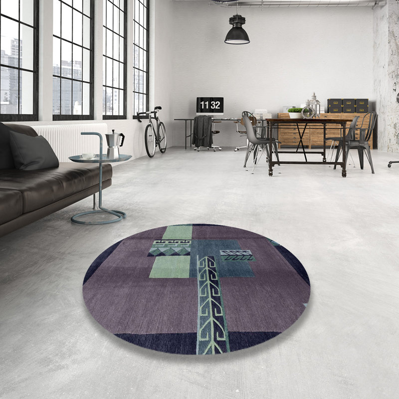 Abstract Indoor Rug, Round 8'