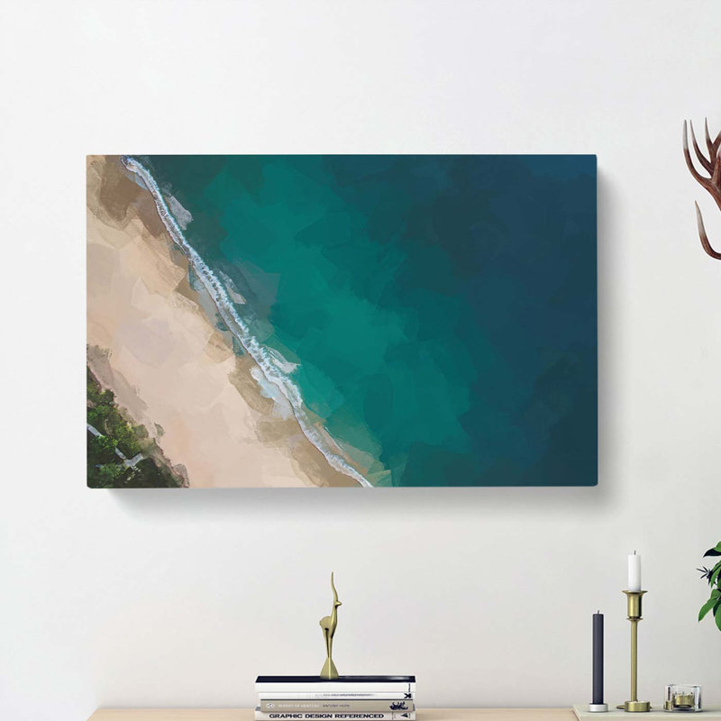 Beach In Toque Pequeno Brazil In Abstract - Wrapped Canvas Print, 35cm H x 50cm W x 3cm D