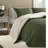 Cozy Chenille Twin Bedding Sets, Waffle Knit Olive Style For Home