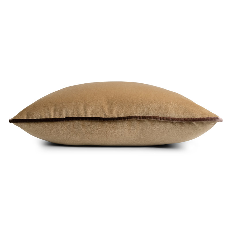 Velvet Pillow Cover & Insert, Sable, Square 20"