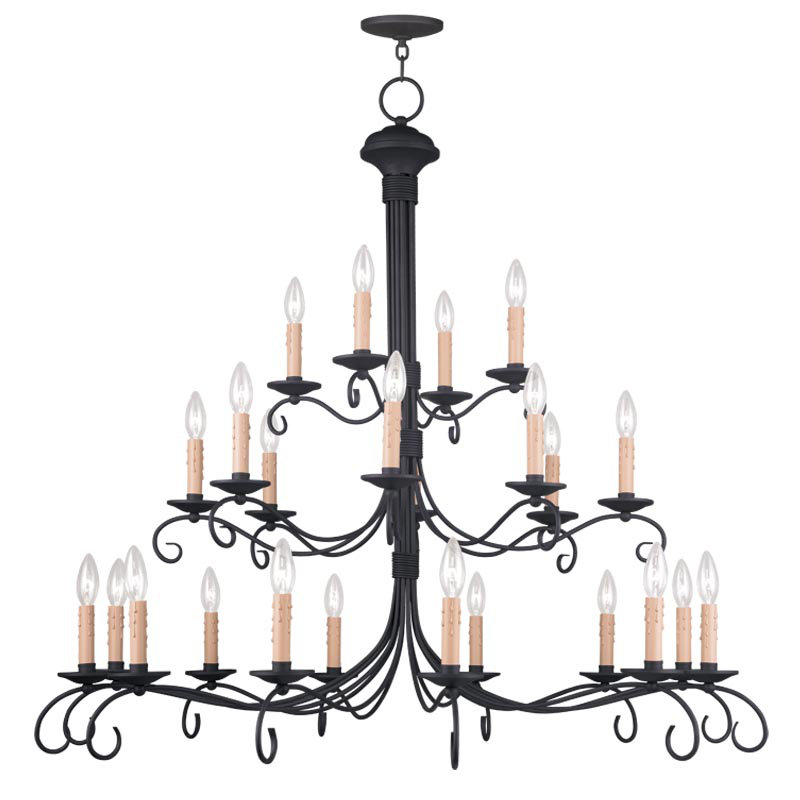 Lustre à 24 lumières de style bougie Heritage