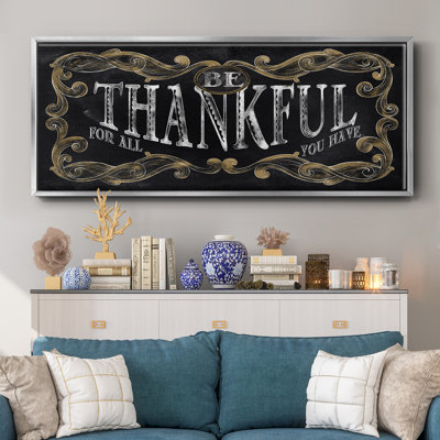 «Be Thankful», toile encadrée