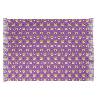 Tapis mauve à motif de chien shiba inu Mcguigan