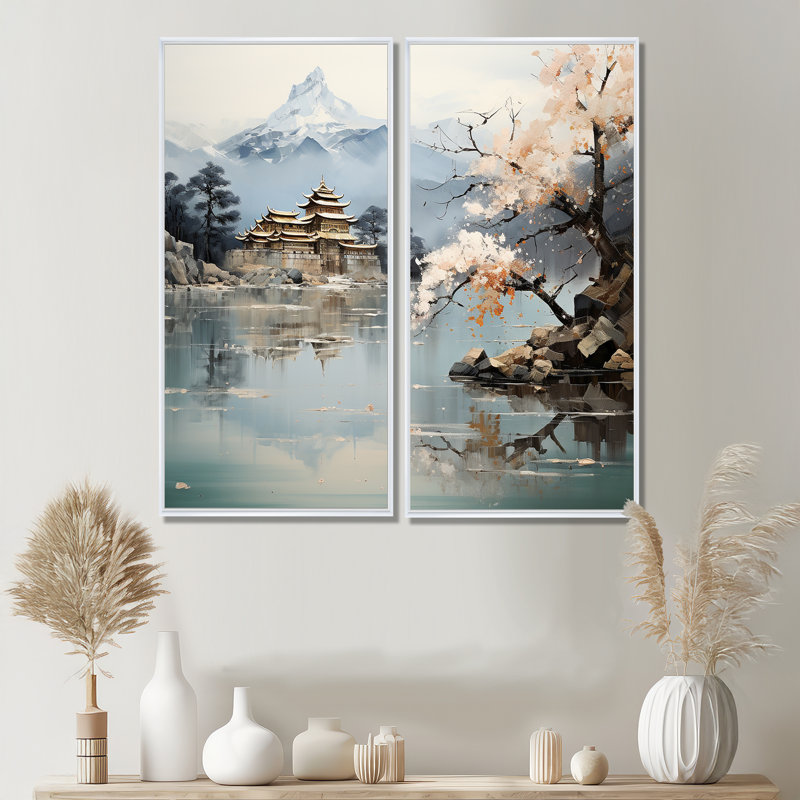 Guenther - art mural blanc, H 20 po x l 24 po, Impression encadrée flottante, Blanc