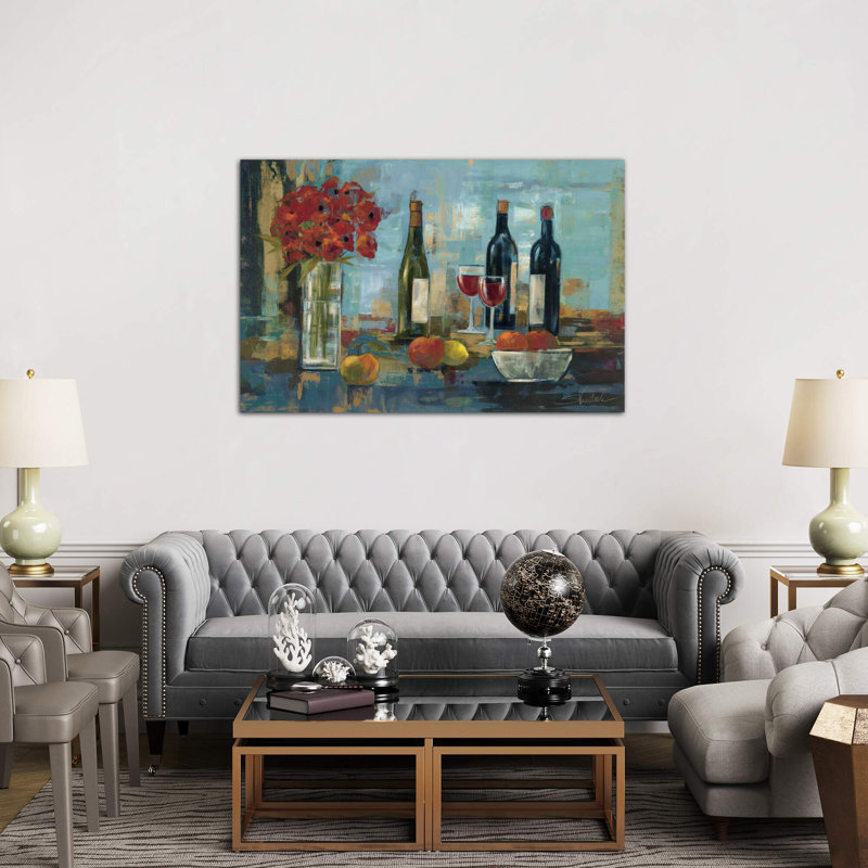 Fruit and Wine 1 Piece Wrapped Canvas Painting, 66.04 cm H x 45.72 cm W x 3.175 cm D