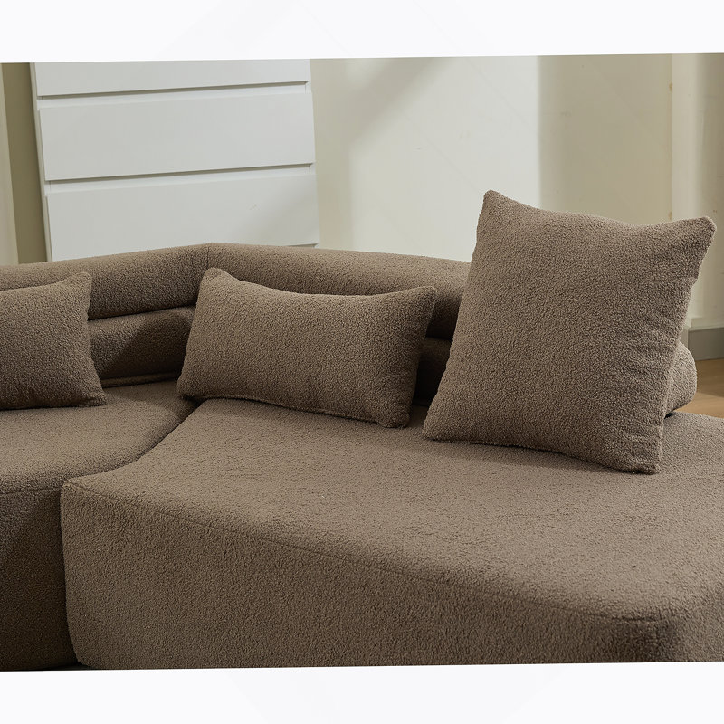 Canapé modulaire Minimalist Cloud avec matériaux de pointe et coussins multiples