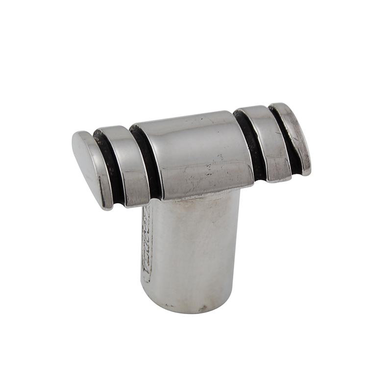 Archimedes Bar Knob, 1" H x 0.56" W x 1" D, Antique Silver
