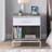 Olle 1-Drawer Nightstand in Weathered Gray Oak and White