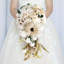 Bouquet de mariage de la mariée Bouquet en cascade pour le mariage de la mariée Fleurs artificielles Bouquet de mariage romantique rustique