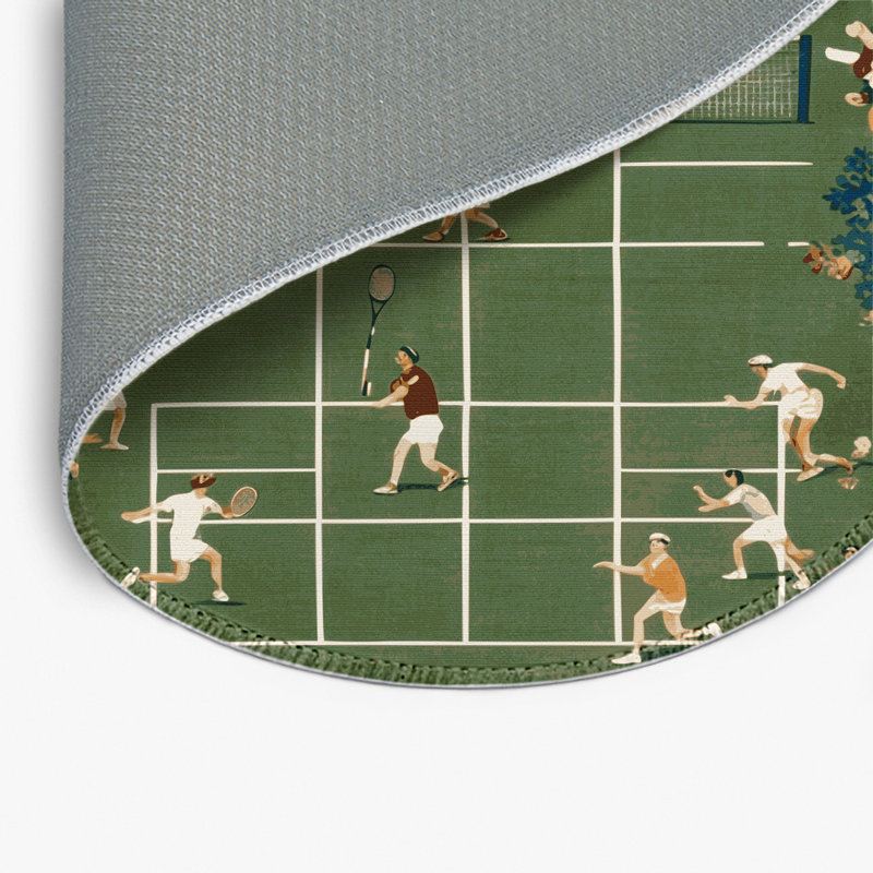 Tapis d'intérieur et d'extérieur brun français, Rond 5 pi
