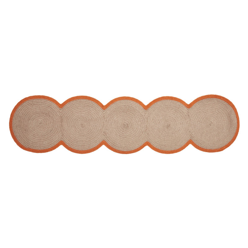 Harvest Blessings Natural Stencil Pumpkin Runner, 12" W x 48" L