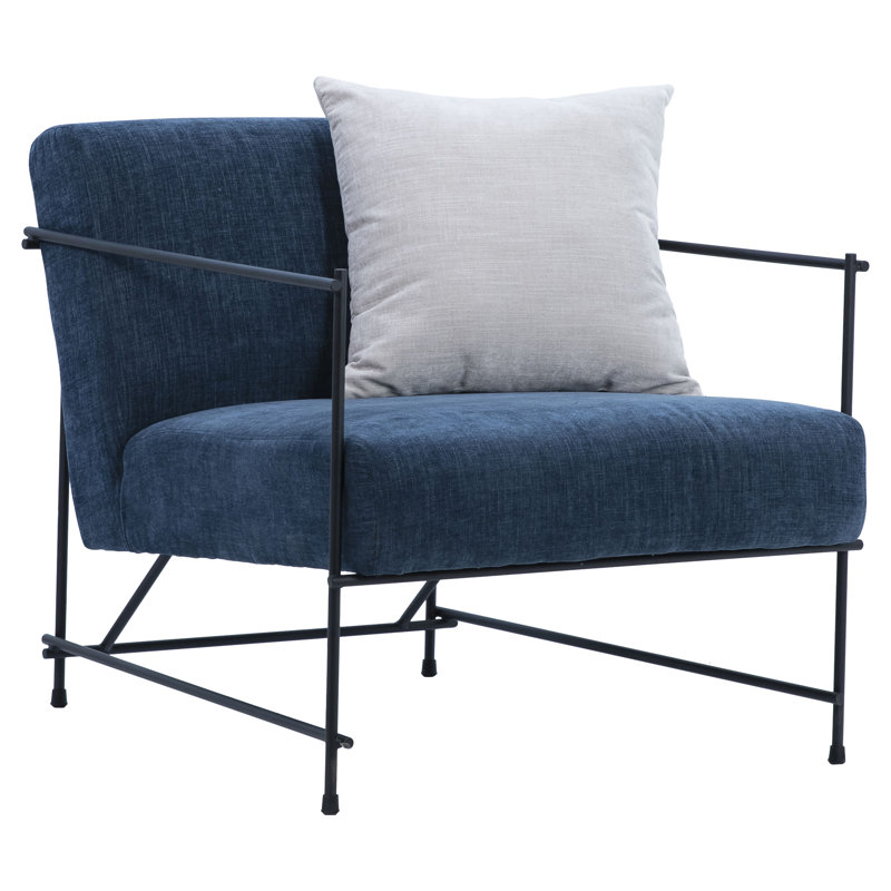 Chaise rembourrée en lin Wynda