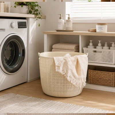 2 Pack Laundry Storage Plastic Basket
