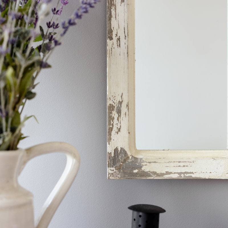 Ensemble de miroir de ferme Jolene, 27 po x 32 po, Blanc