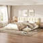 Grand lit escamotable mural avec tablettes