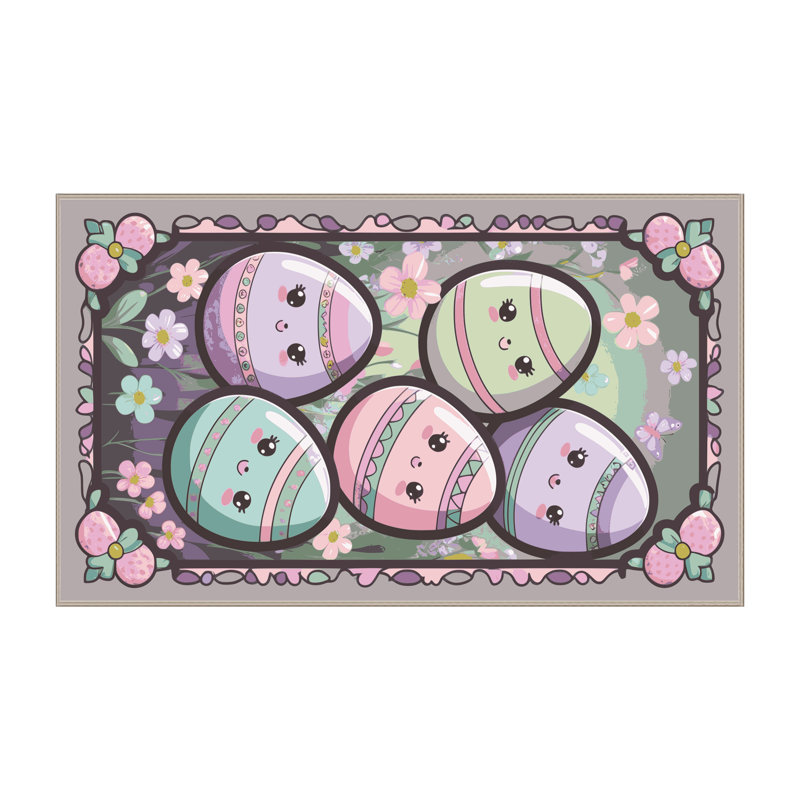 Le tapis des Fêtes de Pâques Printemps Aisle®, Rectangle 5 pi x 7 pi