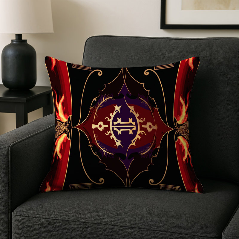 Acanthus Crest Indoor And Outdoor Throw Pillow, Square 18"