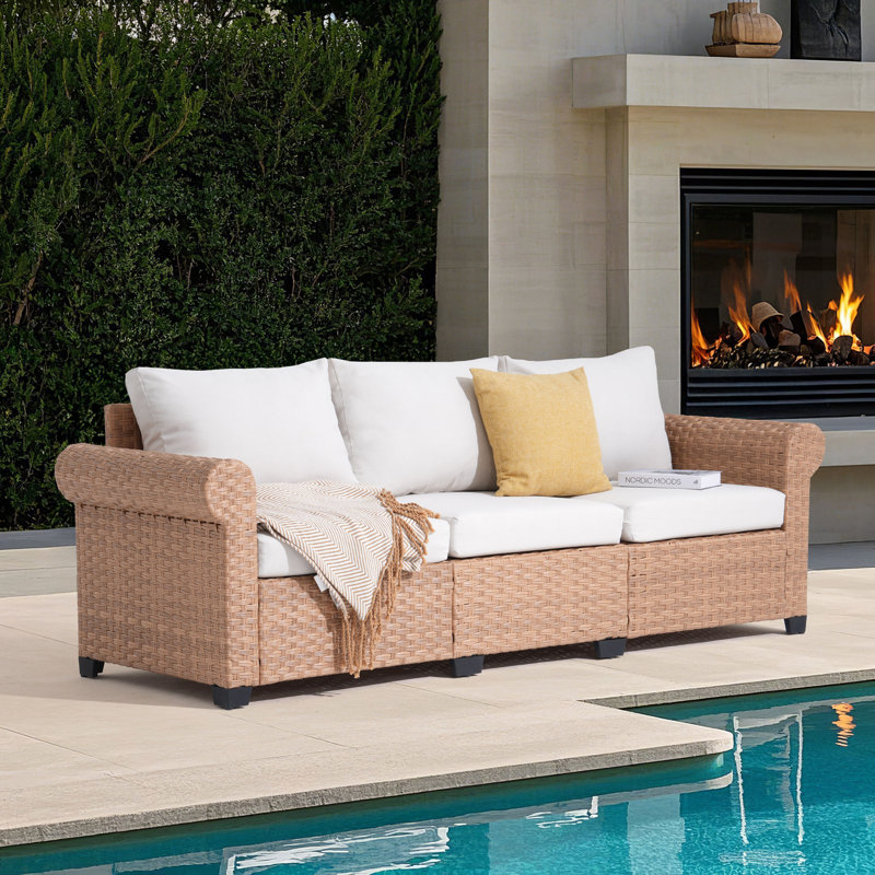 Outdoor Patio Sofa With Cushions