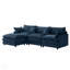 Canapé modulaire de 105 pouces, canapé rembourré en tissu de chenille doux avec repose-pieds, design en forme de L pour le confort et le style