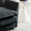 3 en style Mid-Century moderne, chenille grise, structure en bois massif, rembourrage en éponge, confort pour le salon, coussins d'accoudoirs, supérieur